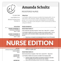 Nursing Resume Template Free Word Templates