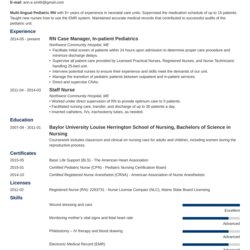 Great Download Sample Resume For Nurses With Experience Free Samples Grad Vitae Fresher Objective Nursing