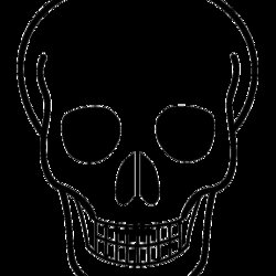 Fantastic Skull Template For Halloween Best Simple Sugar Skulls Transparent Outline Clip Icon Stencil