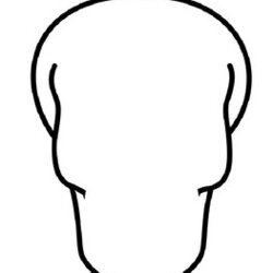Spiffing Blank Skull Template Outline Halloween Coloring Page Original