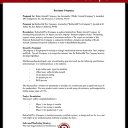 Business Proposal Template Free Sample Templates Examples Format Letter Form Plan Proposals Doc Document