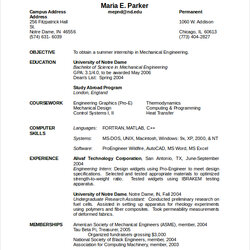 Worthy Engineering Resume Template Business Mechanical Manager Fresher Templates Software Format Sample Word