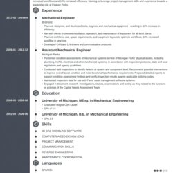 Eminent Mechanical Engineer Resume Examples Template Guide Engineering