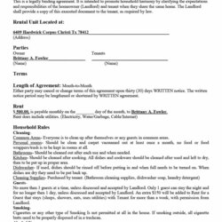 Swell Simple Room Rental Agreement Templates Template Archive Intended For