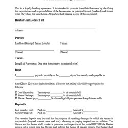 Exceptional Simple Room Rental Agreement Templates Kb