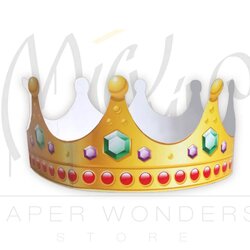 Exceptional Paper Crown Printable Template Gold Queen Crowns