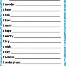 The Highest Standard Am Poem Template Colored Writing Borders Bright Features Poetry Elementary Grade