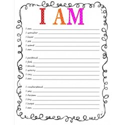 Am Poem Template Third Grade Activity Writing Self Clowning Around In