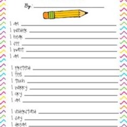 Am Poem Template Mes And Teaching Kindergarten Writing