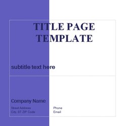 Capital Title Page Template Business Excel Word Free
