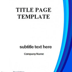 Out Of This World Printable Title Page Templates Ideas In Word Free Download