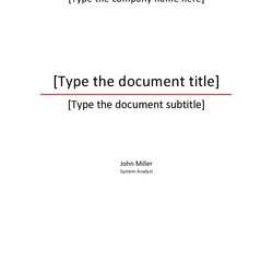Great Editable Title Page Templates Formats Template