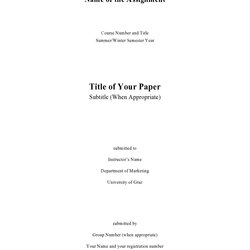 Sublime Editable Title Page Templates Formats Essay Template