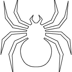 Worthy Spider Shape Template Crafts Colouring Pages Free Premium Drawing Templates Simple Outline Outlines