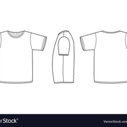 Sterling Shirt Outline Vector At Free Download Template Unisex Basic Royalty