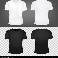 Swell Shirt Template Set Royalty Free Vector Image Shirts Blank Plain Men Model