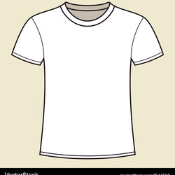 Worthy Blank White Shirt Template Royalty Free Vector Image Vectors