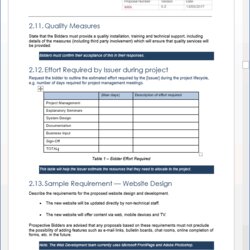 Terrific Request For Proposal Templates Forms Checklists Template Word Ms Excel Software Requirements Project
