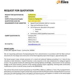 The Highest Quality Request For Pricing Construction Documents And Templates