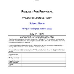 Fantastic Best Request For Proposal Templates Template Kb