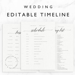 Legit Wedding Template Minimal Bridal Day Schedule Tasks Packing