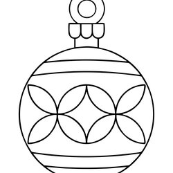 Superlative Best Printable Christmas Ornament Patterns Ball Template
