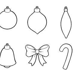 Eminent Ornament Template Christmas Coloring Pages Ornaments Templates