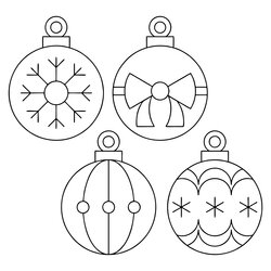 Admirable Best Printable Christmas Ornament Templates For Free At Template Ball Patterns