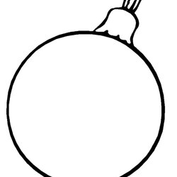 Brilliant Christmas Ball Ornament Template Best Coloring Pages Tree Kids Ornaments Printable Balls Clip