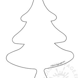 Superior Felt Christmas Tree Ornament Template Coloring Page Drawing