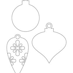 Matchless Best Free Printable Christmas Shapes Template For At Ornament Templates Craft