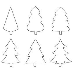 Best Large Printable Christmas Tree Patterns For Free At Template
