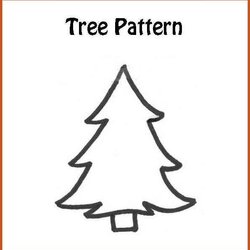 Printable Christmas Tree Free Template Templates Stencil Format Pages Colouring