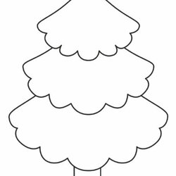 Spiffing Tree Template Christmas Templates Village Activity Cut Colouring Draw Explore