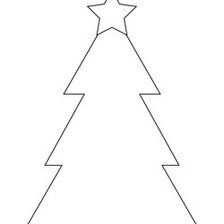 Superb Best Printable Blank Christmas Tree For Free At Template