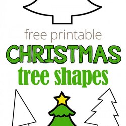 Excellent Christmas Tree Template Free Printable Outlines