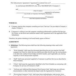 Wizard Need Subcontractor Agreement Free Templates Here Samples Kb