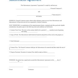 Eminent Need Subcontractor Agreement Free Templates Here