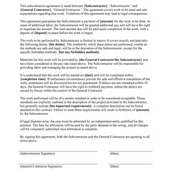 The Highest Quality Need Subcontractor Agreement Free Templates Here Template Construction Word Samples