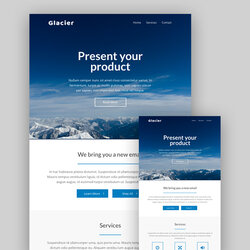 Brilliant Best Responsive Email Templates Newsletter Designs Glacier