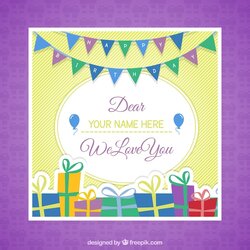 Great Happy Birthday Card Template Gratis Vector
