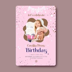 Fine Free Vector Birthday Card Template Design Ready Print