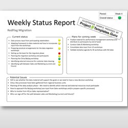 Supreme Brief Weekly Status Report Project Templates Format Pager Microsoft
