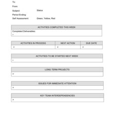 Weekly Status Report Template In Word And Formats