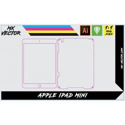 Templates Design Skin Cover Tablet Apple Mini Vector Template