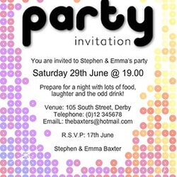 Magnificent Party Invitation Templates Word Excel Formats Template