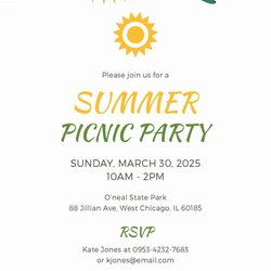 Sublime Party Invitation Template Microsoft Word Elegant Free Summer Picnic