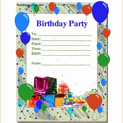 Outstanding Word Party Invite Template Effect