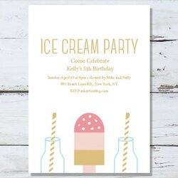 Wonderful Party Invitation Templates Free Word Template Ice Cream Download