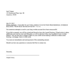 Out Of This World Eviction Notice Letter Template Perfect Ideas Landlord Tenant Legal Screening